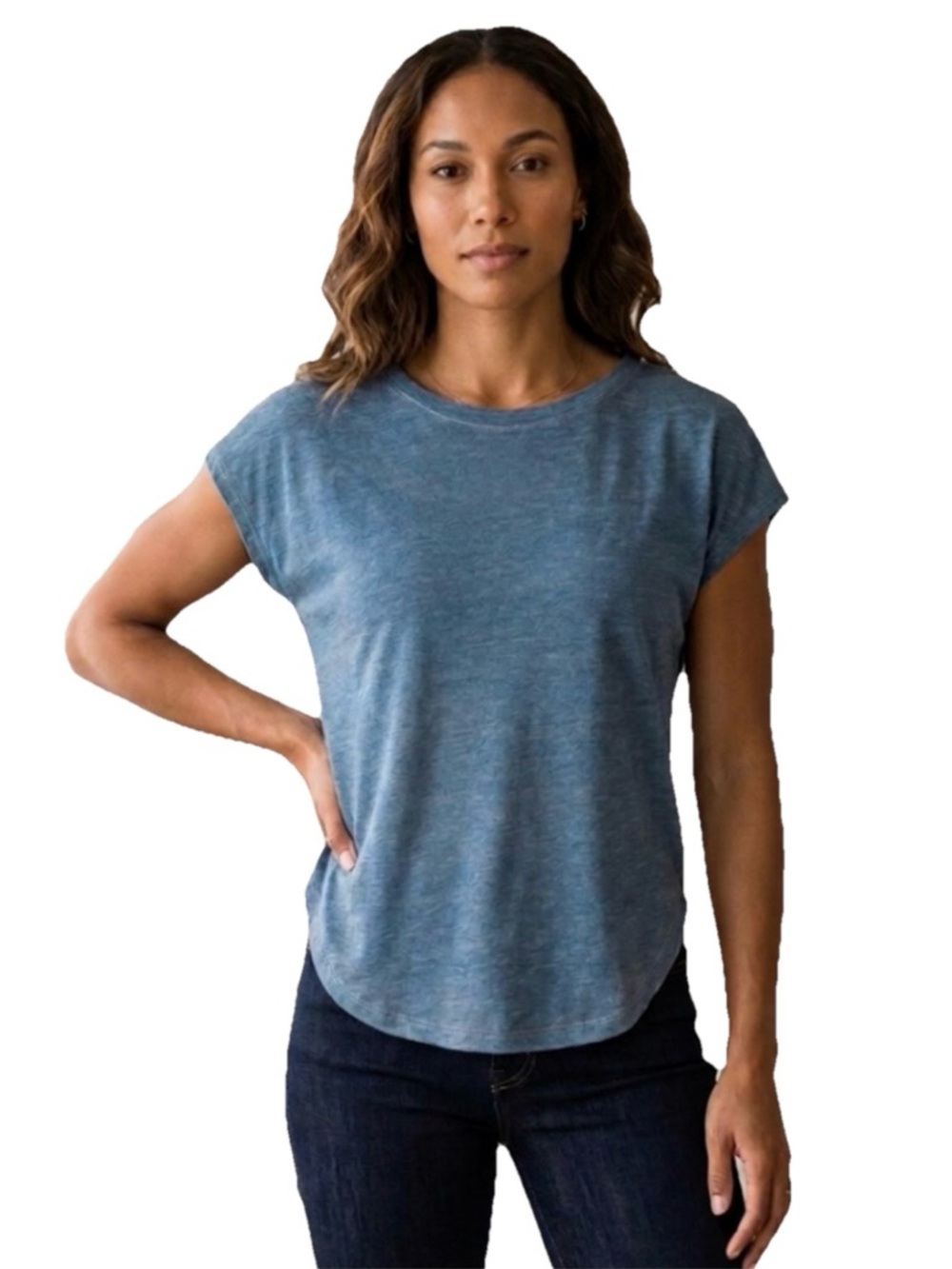 Chaser One of a Kind Sort Sleeve Blue Cotton Women’s T Shirt Size XS